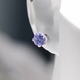 GEM STONE KING 1.25 carat 5mm tanzanite earrings 925 silver colored gemstone earrings for women exquisite classic earrings for women