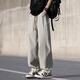 Holzspecker-Freizeithosen für Männer 2025 Sommer Trend Ice Seide Lose geradlinige Hosen für Männer Teenager Vielseitige Draping Feeling High-End-Hosen für Männer 6636 Schwarz 2xl empfohlen 150-165jin [Jin gleich 0,5 kg]