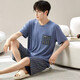 
Sangqin pajamas men's summer loose shorts and thick-size thin summer home clothing suits wear L [built 6624 men's home clothing L [recommended 95-120 Jin [Jin equals 0.5 kg]]