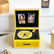 Ask Plus WHATPLUS C300 black and yellow all-in-one CD player audiophile album player retro CD player record player shape Bluetooth speaker Bluetooth cd player C300 black and yellow 2nd generation + genuine CD