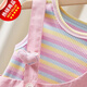 Advsus Girls Overalls Anzugs Sommer 2025 Neue Kinder Kleidung modische dünne Mädchen Baby Sommer zweiteiliger Pinkanzug 120
