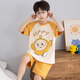 Modal children's pajamas boys summer 2025 new boy pure cotton short-sleeved cartoon medium-sized children's home clothes cotton set [Cotton] NT-691 165 S size Height 143-153 cm 65-85 Jin [Jin equals 0.5 kg]