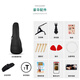 Zani 23-Zoll-Furnier-Ukulele-Anfänger Kinder Jungen und Mädchen kleine Gitarrenholz 26-Zoll-Ukulele 21-Zoll-Mahagoni-Baumstämme für Accessoires Tuner + Baumwolle