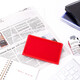 
Deli 137*88mm square quick dry printing platform stamp Clear mark Financial supplies Office supplies Blue 9864