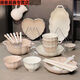 Sanqihuqipai Keramikschalen und Teller Tabelle Hochtemperatur Unterglasur farbige Hauswärmungsgeschenkschalen und Tellerschalen und Essstäbchen Set Home verwenden Set 8,5-Zoll-Blumenplatte Gold Zeichnung 2 Stücke 1276 2 Stück Set