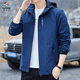 Woodpecker (TUCANO) 2025 new windproof jacket men's hood-removable windbreaker outdoor casual jacket sports jacket 6628[dark gray] XL [125-140Jin[Jin equals 0.5 kg]]