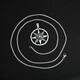 
Compass necklace pendant for men and women versatile personality European and American retro hanging accessories Fashion trendy sweater chain hip-hop accessories Compass necklace