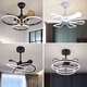 
Pupan Nordic fan light 2025 new silent master bedroom meal 9227 black 60c1