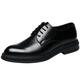 Yierkang Herrenschuhe im Herbst Neugeschäft formelle Lederschuhe für lässige innere, innenhöhe verstärkte Schnüre-LOST-Hochzeitsschuhe braune Single-Schuhe 11303 Standard Größe 38