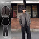 IDEA (ZHUYIFAN) Veste à trois défense de la défense américaine et automne American American Spring un ensemble complet de veste uniforme de baseball à col debout