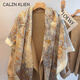 Calznklien mulberry silk scarf, women's wool shawl blanket, square scarf to keep warm, high-end birthday gift for mom and elders, tropical rainforest, high-end gift box, practical and heart-warming gift for girlfriend and wife