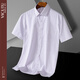 VICUTU official flagship store Summer men's short-sleeved shirt business casual white shirt versatile commuting DX6621 38 size recommended weight 100-120Jin [Jin equals 0.5 kg]