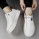 
Fat Donglai DL [See with your heart] Men's shoes 2025 new spring versatile casual breathable board shoes for men with one foot genuine leather trendy little white ZH6227 white 38
