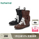 Zapatos de mujer Hot Wind Nicho Botas Occidentales 2025 Invierno Nuevo moda Boxing Boxing Boots Maillard Lace-Up Boots Short 01 Negro 36