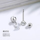 Earrings Women's Ear Bone Nails Niche High-end Cochlear Nails Earrings Earrings Flat Bottom Screws 3mm Double-Headed Earrings Silver Pair