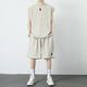 Brangdy2025 Neuer Sommer Boy Casual Sports -Anzug Trendy vielseitig gutaussehender junger Mann hübsches Set 5155 Grau L.