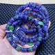 CAOX Natural Tanzania Tanzanite Beads Single Circle Bracelet Heart of the Ocean Jewelry Amethyst Bracelet Gift for Women (W6) Approximately 3.7-4.4mm
