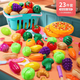 Miaobeile Fruit Chewyle Toys Children Toys Girls jouant à la maison 3-6 ans légumes de cuisine simulée cuisine fille d'anniversaire cadeau