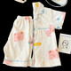 Balabala Children's Pyjamas Summer Summer à manches courte à manches coton Cotton Style Girls 2025 NOUVEAU ÉTÉ COMPRISES MIGUES MIGLE HOME SET F757 # SEAT SIGNE CHEPS COURTS + Shorts 100 L Taille Hauteur 160-165 cm Poids-115