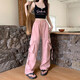 
Multi-pocket casual ice silk work pants for men and women neutral summer outdoor trousers trendy couple casual pants KXW 687 black [ice silk work pants] S [80-90Jin [Jin equals 0.5 kg]]
