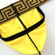 Low-waist sexy underwear for men, ice silk, seamless, men's bag, empty back, gay large size thong, T-pants, breathable and fun, yellow S