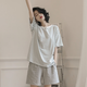 Yalu-Pyjamas für Frauen in Sommershorts und Shorts für dünne süße Student Cotton Summer Casual Home Clothing Set Rose Farbe A9859 Shorts M (80-100jin [Jin gleich 0,5 kg]))