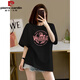 
Piercadan fat mm apricot pure cotton short-sleeved T-shirt for women 2025 new summer large-size slimming shoulder half-sleeved top trendy 1047# navy blue [pure cotton] S [recommended 80-100Jin [Jin equals 0.5 kg]]