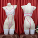 Body à pois sexy pyjamas Pajamas Sexy Girl Slim Bikini High-Square Sous-vêtements serrés C1049 Blanc [chaussettes non incluses] Single Taille