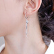 Meluxe platinum earrings for women, PT950 tassel earrings, birthday gift for girlfriend, wife, about 3.34g