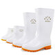 XMSJ Männer und Frauen weiße Regenstiefel decken niedrige Top -Schiebstiefel mit mittleren Röhrchen Regenstiefeln hohe Rohrwasserschuhe und Samtmänner Mittelröhre 9923 ohne Samt - extra dicke Sohle 40 (Männer)