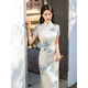 Li dai été mi-longueur quotidien amélioré Cheongsam 2024 Nouveau jeune tenue de petite mère de style chinois de style chinois T-1049 M
