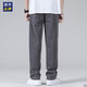 南极人（Nanjiren）高端冰丝裤子夏季男士天丝凉爽宽松直筒裤子 灰色YM 1048  薄款 M 90-115斤