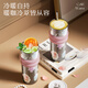 NRMEi titanium cup insulated straw cup coffee cup large capacity pure titanium cup inside and outside pure titanium high-end souvenir gift high-end water cup Flower Language 710ml