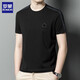 Romon men's short-sleeved round neck mulberry silk T-shirt summer half-sleeved versatile casual top T-shirt base shirt men's middle-aged clothes White-13596KSP M 165 Recommended 90-120Jin [Jin equals 0.5 kg]