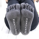 MieLanat Men's Yoga Pilates Non-Slip Socks Five Toe Socks Mid-Tube Massage Bottom Non-Slip Men's Socks Autumn 4 Gray