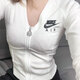 耐克（NIKE）外套女装 2025夏季新款运动服户外出行潮流时尚V领针织夹克上衣 FD2377-100 2XL