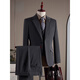 PDG Yageor 2025 Automne Suit pour hommes de marié robe de mariée Business Casual Work Travail Small One Budle - Black Suit + Vest + pantalon, obtenez 3xl 56
