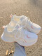 
Baldauren summer breathable women's shoes thick sole dad's shoes women's versatile white shoes mesh mesh shoes casual sports shoes with skirt shoes 9905-3 beige 35