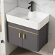 
DAFIFY small apartment bathroom cabinet bathroom wash basin cabinet combined ceramic integrated basin balcony wash basin sink basin 1618 hanging cabinet 4837cm mirror cabinet
