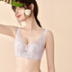 The beautiful lady GOSO underwear for women with small breasts that look big and comfortable without traces. Sexy bra women gathered up to support underwear 3212043 Gray purple (thin cup) 75B