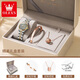 Amani Swiss Certified Brand Watch Frauen leuchtend wasserdichte vollautomatische mechanische Uhr Einfache Temperament Leichte Luxus Uhr Stahlgürtel-6630-Zimmer-Gold-Weiß-Oberfläche