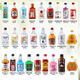 Martin Bucks Buffet Basis Weinset kleiner Flaschen Convenience Store Alkohol Whisky Wodka kleine Flasche leicht betrunkenes Feen leicht betrunkenes Spiel [50 ml*6 Stück]