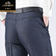 Pantalon masculin haut de gamme de voitures classiques au printemps et à l'automne épais à taille moyenne haute d'âge moyen et âgée pantalon de pantalon décontracté pour hommes en vigueur 16855 épaissis 28 (2,16 pieds de tour de taille) 80-89jin [Jin est égal à 0,5 kg]