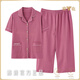 Yalu 2025 Neue Pyjamas für Frauen im Sommer reines Baumwoll kurzärmelige Kurzhose für Sommer Lose große Strickjacke mit Taschen-Strickjacken NX9898 3XL