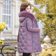 YaYa (YAYA) mother style down jacket winter clothing for middle-aged and elderly women mid-length large fox fur collar noble large size jacket
