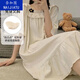 Nagatu extended version comes with chest pad nightgown short sleeves loose student pajamas for women in summer princess style dormitory can be worn outside [with chest pad] 16853 additional version M