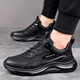 Belle Summer étanche, imperméable, semelle souple sans glissement sports en cuir souple et chaussures décontractées pour hommes chaussures de travail respirantes pour hommes chaussures en cuir confortables 9901 noir 39