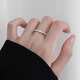Mondele Fashion Ring Möbius Ring S999 Silver Light Luxury Index Finger Ring Open Ring Niche Design Ring 999 Silver Möbius Ring Nail Sand Style