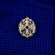 
Cijia men's brooch men's suit brooch suit brooch pin buckle necklace pin plated platinum personalized retro women's Gannix platinum brooch + cufflink set