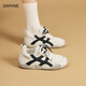 
Daphne double-lace-up thick sole height-enhancing 4CM German training shoes for women 2025 autumn new couple shoes non-slip and durable versatile shoes off-white 37
